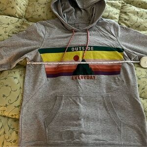 L.L. Bean Gray Hoodie with Colorful Graphic